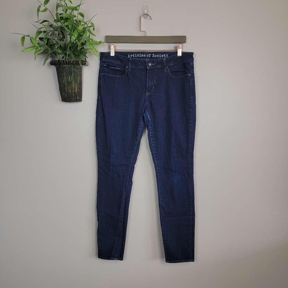 Articles of Society Skinny Mya Corona Dark Wash Jegging Mid Rise Jeans 30